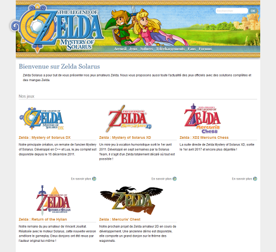 Zelda-Solarus website