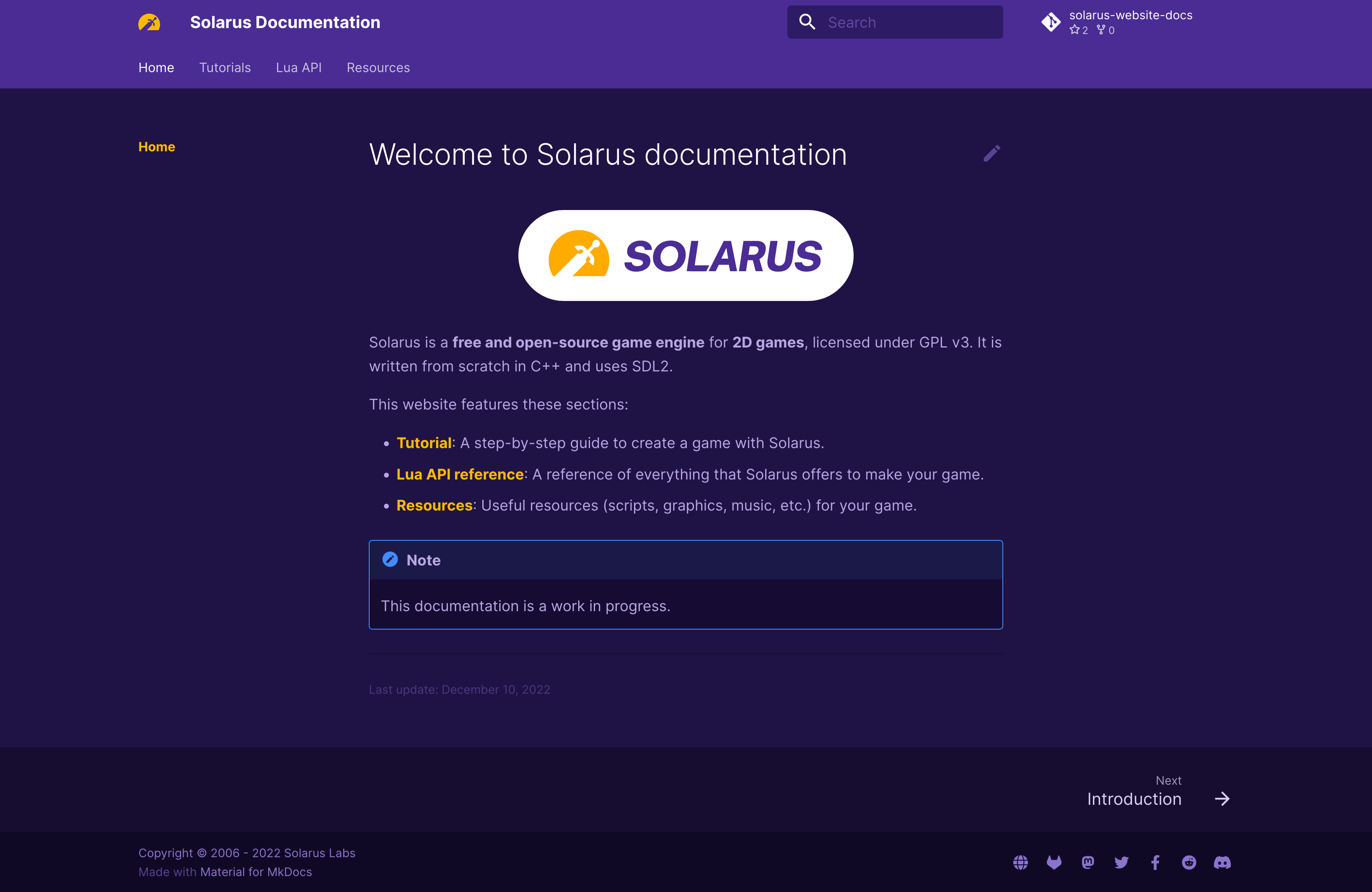 Solarus documentation